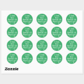 Ik heb het Covid-19 vaccin Simple Bright Green Ronde Sticker (Vel)