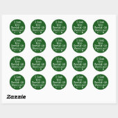 Ik heb het Covid-19 vaccin Simple Dark Green Ronde Sticker (Vel)