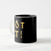 Ik heb het diamant tweekleurige koffiemok (Voorkant links)
