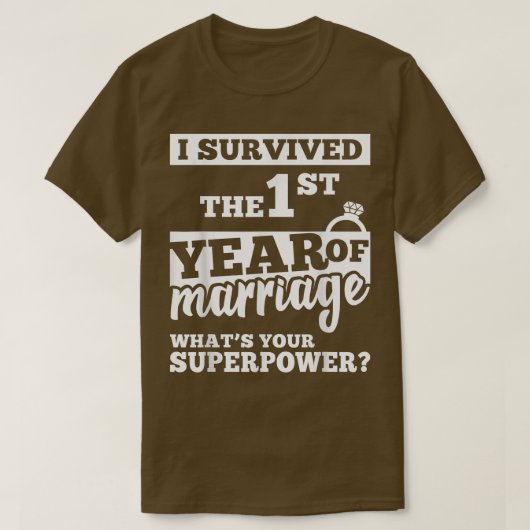 Ik heb het eerste jaar van het Shirt van het huwel (Design voorkant)