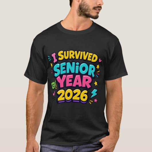 Ik heb het eindexamenjaar 2026 overleefd Grappige T-shirt (Voorkant)