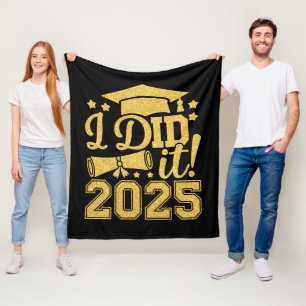 Ik heb het gedaan 2025 Afgestudeerd Afstuderen Kla Fleece Deken
