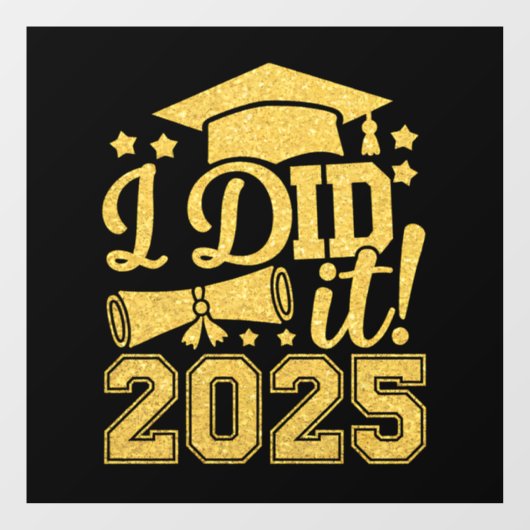 Ik heb het gedaan 2025 Afstuderen Afstuderen klass Raamsticker (Vel)