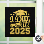 Ik heb het gedaan 2025 Afstuderen Afstuderen klass Raamsticker (Huis)
