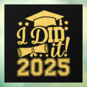 Ik heb het gedaan 2025 Afstuderen Afstuderen klass Raamsticker (Vel 3)