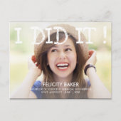 Ik heb het gedaan. Aankondiging afstuderen - wit (Voorkant)