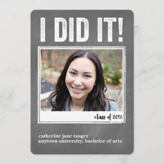 Ik heb het gedaan! Afstudeeraankondiging Aankondiging