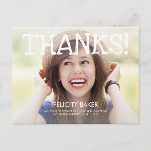 Ik heb het gedaan. Afstuderen Hartelijk dank Briefkaart (Voorkant)