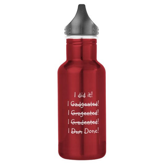 Ik heb het gedaan Funny Spelling Afstuderen Afstud Waterfles (Links)