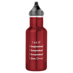 Ik heb het gedaan Funny Spelling Afstuderen Afstud Waterfles