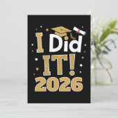 Ik Heb Het Gedaan Klas Van 2026 Gouden Afstuderen  Kaart (Staand voorkant)