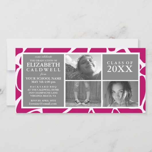 Ik heb het gehaald! Afstudeerfoto kaart aankondigi (Voorkant)