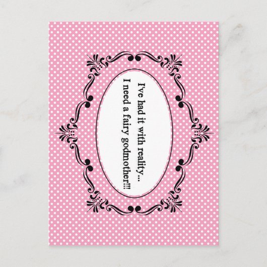 Ik heb het gehad met de realiteit briefkaart (Voorkant)