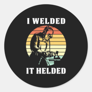 Ik heb het geholpen ronde sticker