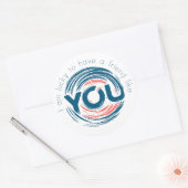 Ik heb het geluk dat ik een vriend heb zoals jij ronde sticker (Envelop)
