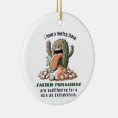 Ik heb het gevoel dat deze gezouten pistachenoten  keramisch ornament (Rechts)