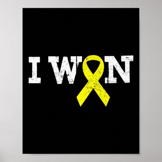 Ik heb het Gold Ribbon Kind gewonnen om kinderkank Poster (Voorkant)