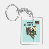 Ik heb het Goliath-Sleutelhanger overleefd Sleutelhanger (Voorkant Links)