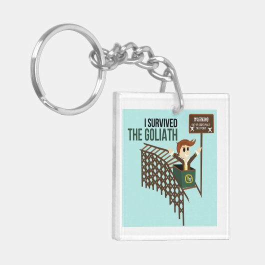 Ik heb het Goliath-Sleutelhanger overleefd Sleutelhanger (Voorkant Links)