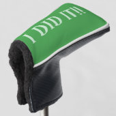 Ik heb het groen gedaan golfheadcover (3/4 voorkant)