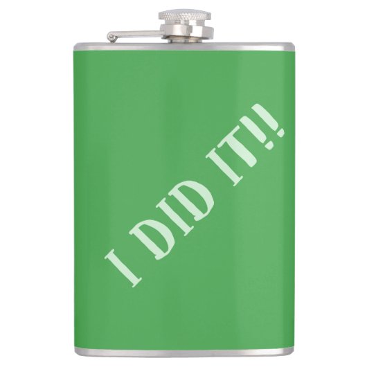 Ik heb het groen gedaan heupfles (Voorkant)