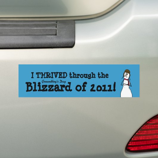 Ik heb het Groundhog's Day Storm van 2011 gedreven Bumpersticker (Op auto)