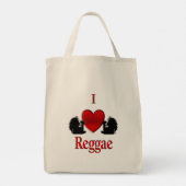 Ik heb het hart Reggae Double Sided Tote Bag (Achterkant)