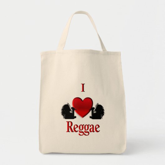 Ik heb het hart Reggae Double Sided Tote Bag (Voorkant)