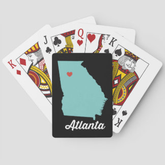 Ik heb het hart van Atlanta. Georgische speelkaart Pokerkaarten