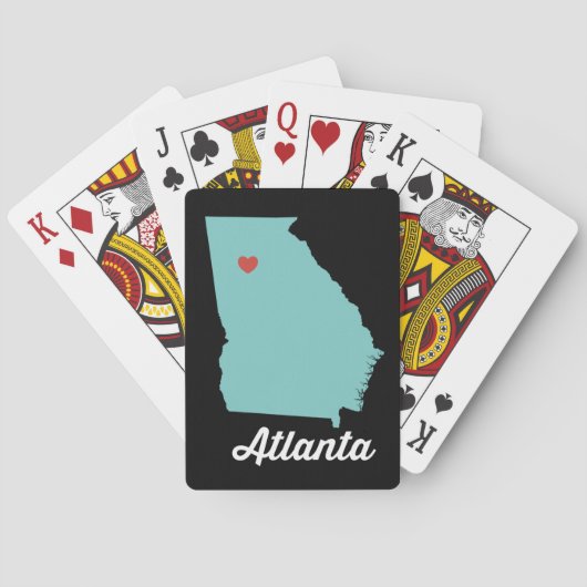 Ik heb het hart van Atlanta. Georgische speelkaart Pokerkaarten (Achterkant)