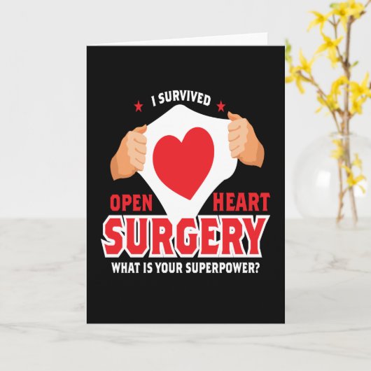 Ik heb het hart van de open hartchirurgie overleef kaart (Gele Bloem)
