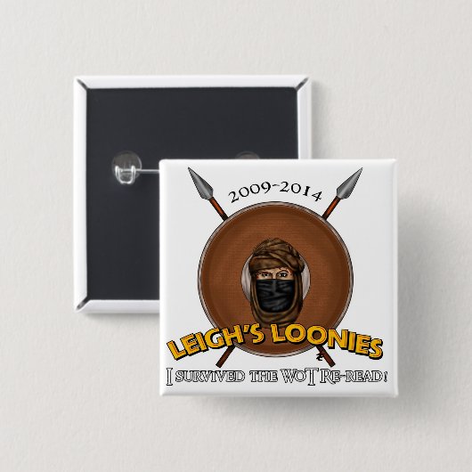 Ik heb het herlezen overleefd vierkante button 5,1 cm (Voorkant /achterkant)