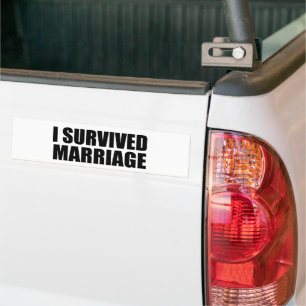 Ik heb het huwelijk overleefd bumpersticker