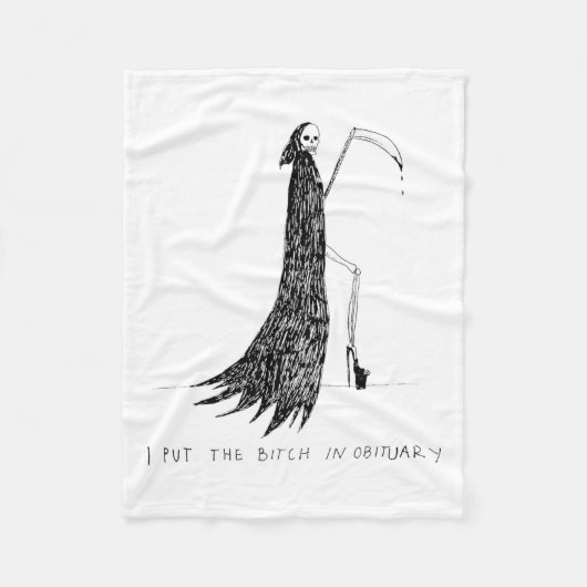 Ik heb het in overlijdensbericht Grappige Hallowee Fleece Deken (Voorkant)