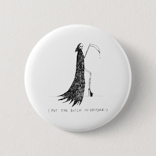 Ik heb het in overlijdensbericht Grappige Hallowee Ronde Button 5,7 Cm (Voorkant)
