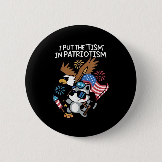 Ik heb het in Patriotisme Athletic Eagle gezet Ronde Button 5,7 Cm (Voorkant)