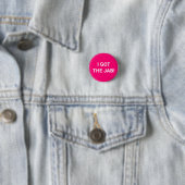 Ik heb het Jab hot roze fuchsia Vaccineerd Ronde Button 3,2 Cm (In situ)