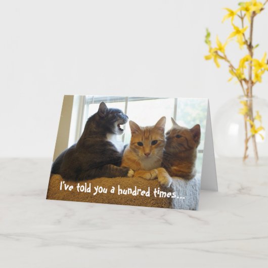 Ik heb het je al honderd keer verteld... kaart (Gele Bloem)