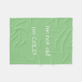 Ik heb het koud! fleece deken (Voorkant (Horizontaal))