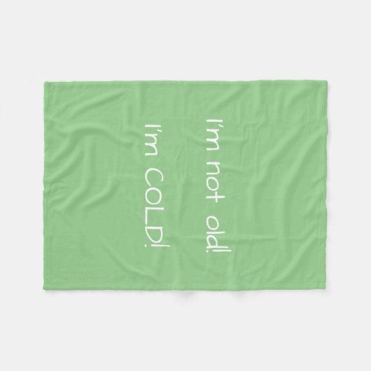 Ik heb het koud! fleece deken (Voorkant (Horizontaal))