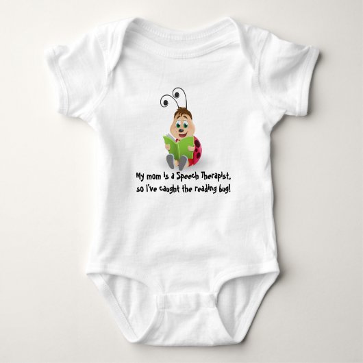 Ik heb het leesinsect Mam Speech Therapist baby ge Romper (Voorkant)