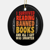 Ik heb het lezen van verboden boeken overleefd Gra Keramisch Ornament (Links)