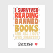 Ik heb het lezen van verboden boeken overleefd Gra Sticker (Vel)