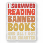 Ik heb het lezen van verboden boeken overleefd Gra Sticker (Voorkant)
