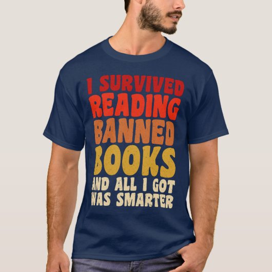 Ik heb het lezen van verboden boeken overleefd Gra T-shirt (Voorkant)
