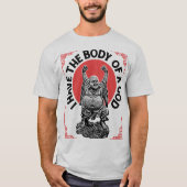 Ik heb het lichaam van een goddelijk boeddha grapp t-shirt (Voorkant)