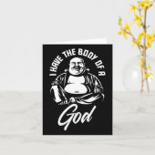 Ik heb het lichaam van een goede Boeddha grappige  Kaart (Gele Bloem)