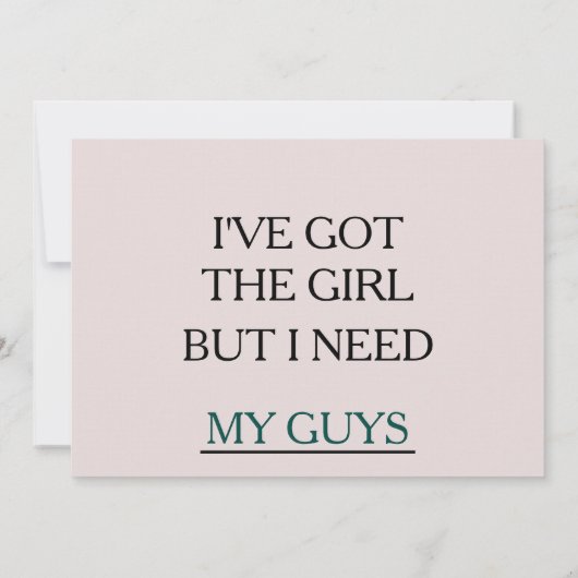 Ik heb het meisje, ben je mijn Groomsman? Invi Kaart (Achterkant)