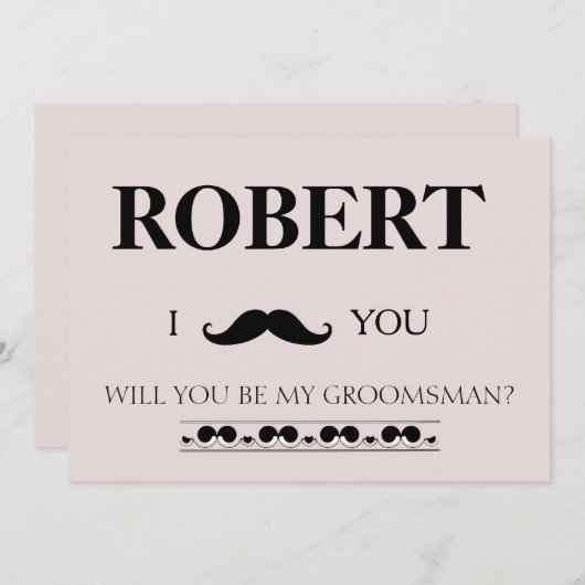 Ik heb het meisje, ben je mijn Groomsman? Invi Kaart (Voorkant / Achterkant)