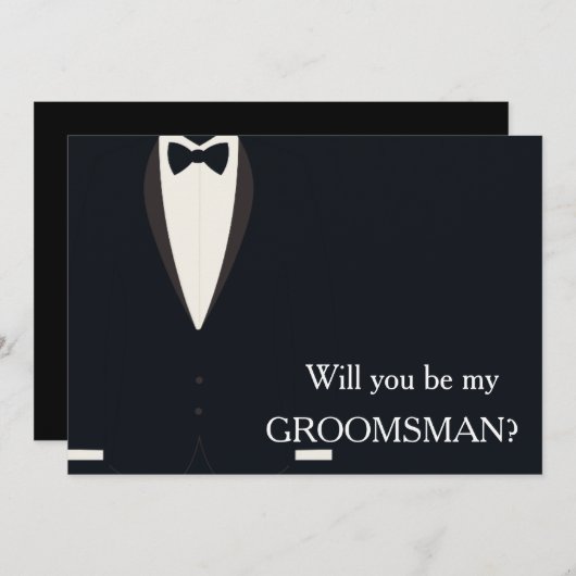 Ik heb het meisje, ben je mijn Groomsman? Kaart (Voorkant / Achterkant)